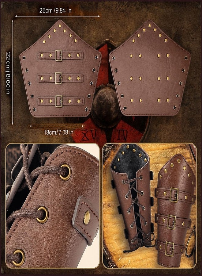 KOTORA Renaissance Costume Belt Pouch Bracers Vial Potion Bottle Leather Keyring Hook LARP Cosplay Retro Ren Faire Festival Dress (Pouch-Brown) - Image 4